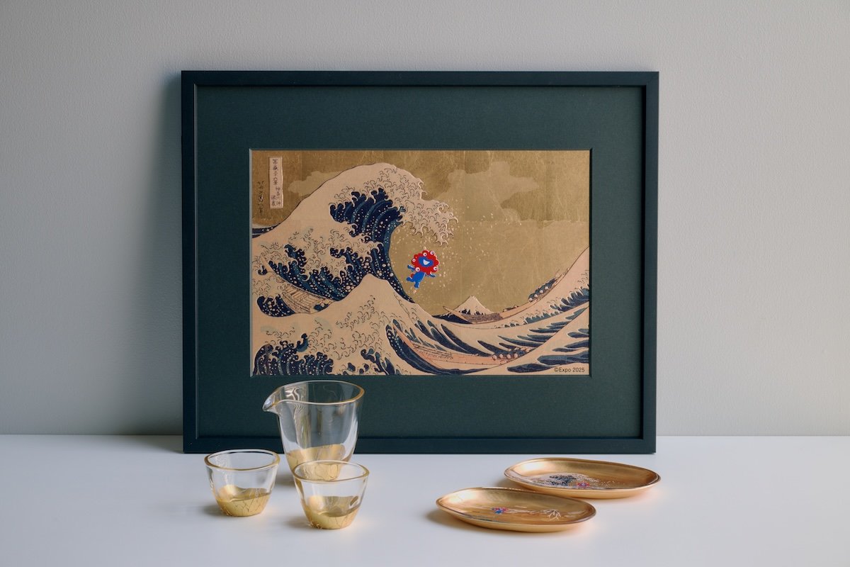 ミャクミャク 箔一 ガラストレー 赤富士 関西万博 オフィシャルストア