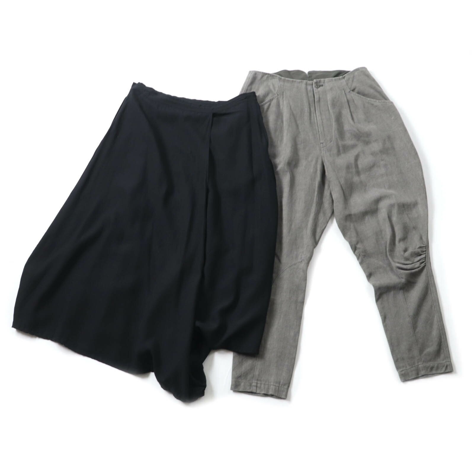 ヨウジヤマモトREGULATION デニムサルエルパンツSz1 美品 麻100