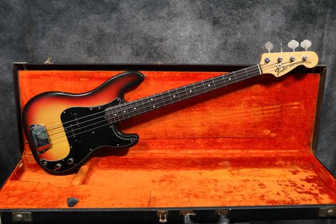 1974 Fender Precision Bass, Sunburst – Andy Baxter Bass & Guitars
