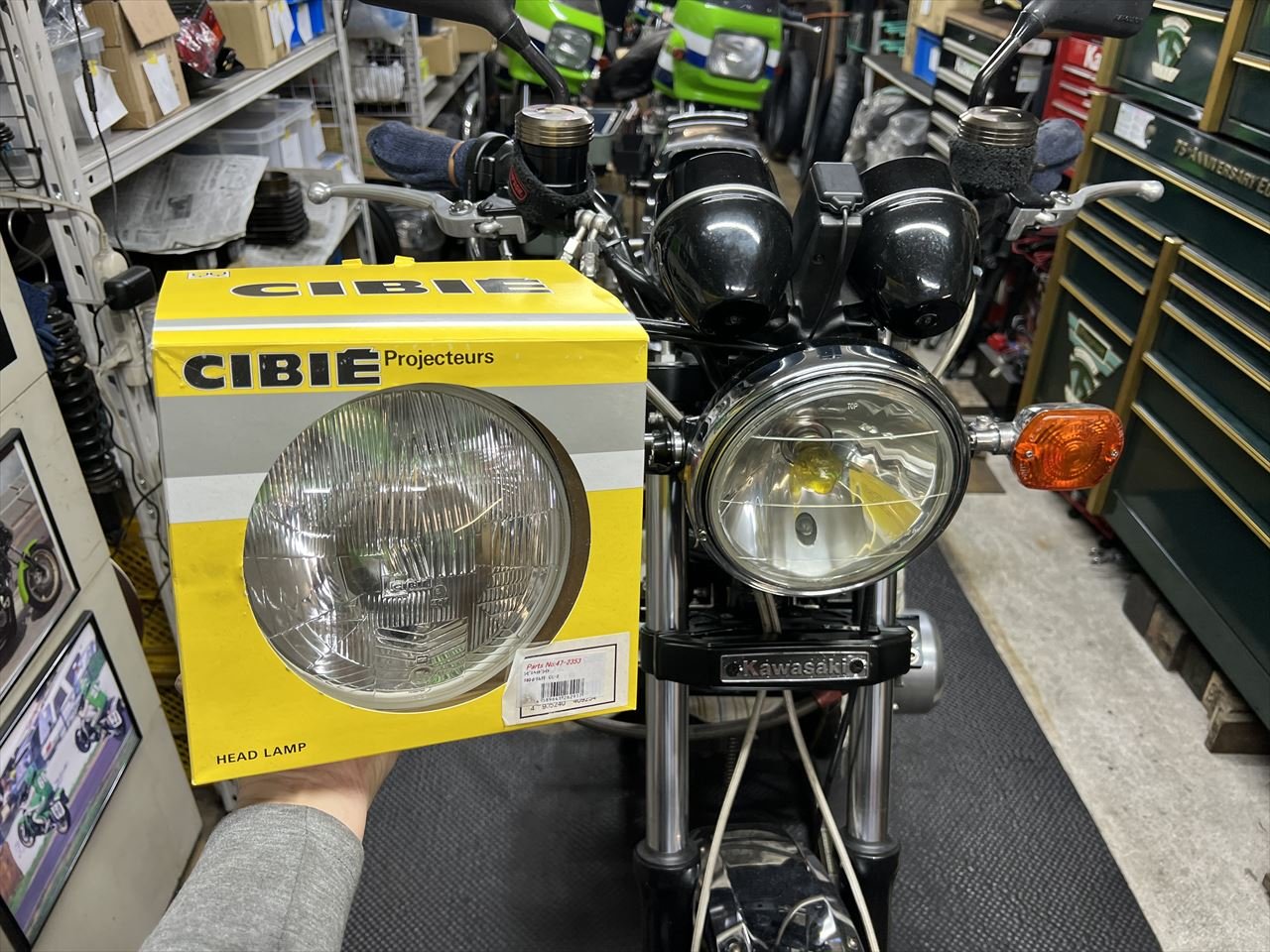 新品 当時物シビエスーパーオスカー凹みレンズ付きヘッドライトASSY