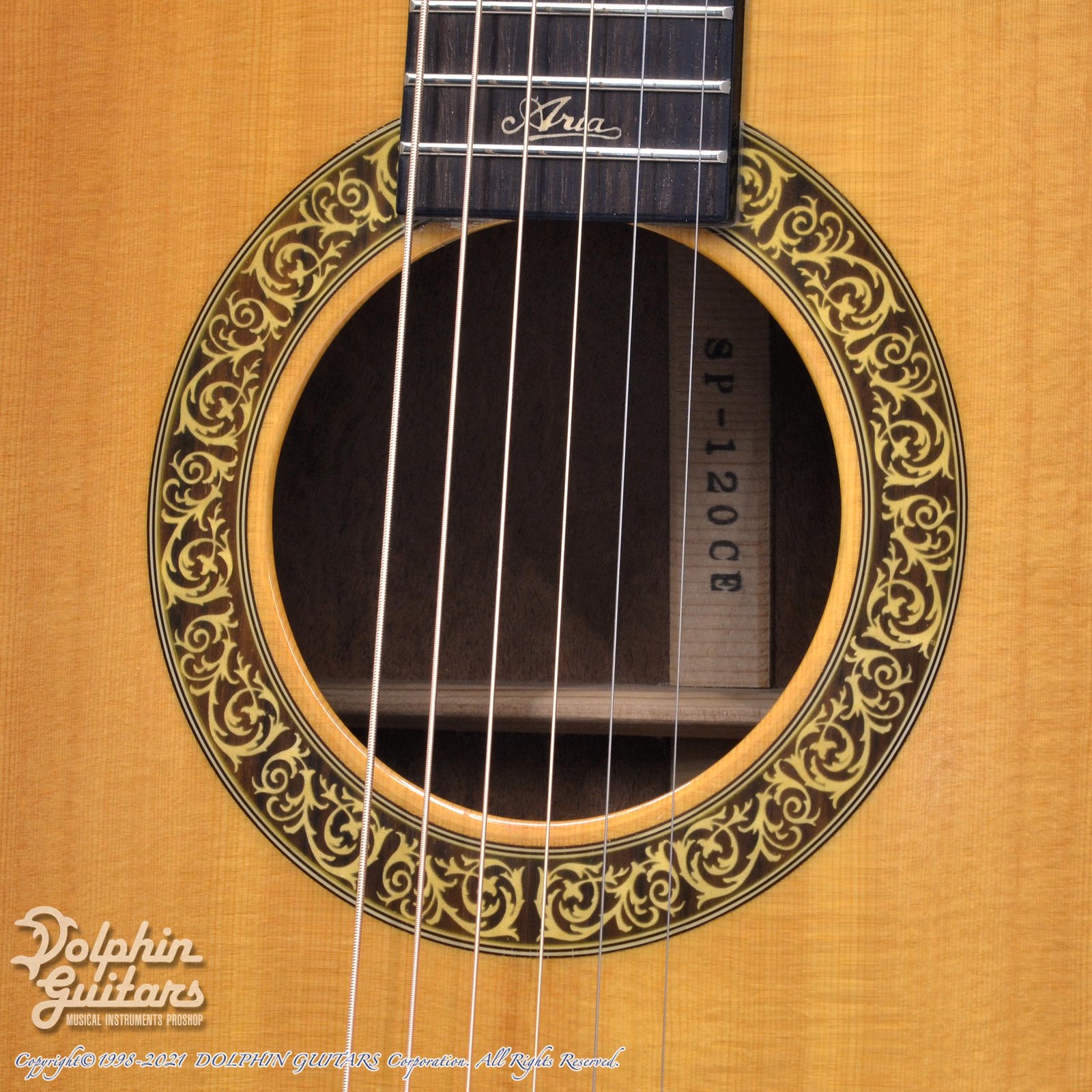 弦交換 Aria F120 アコースティックギター ケース付き