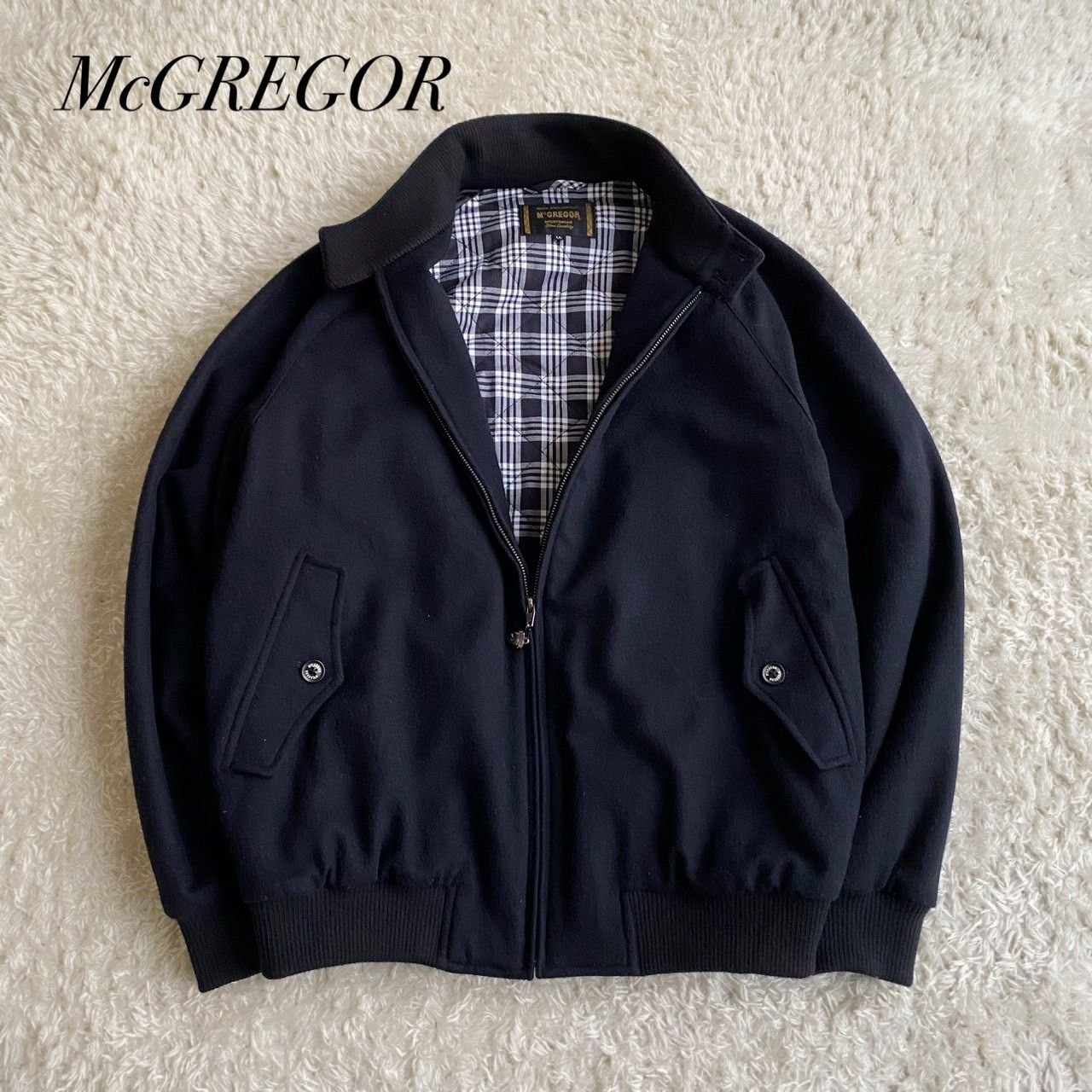 極美品！McGREGOR マックレガー 短丈 ウール ハリントンジャケット G9