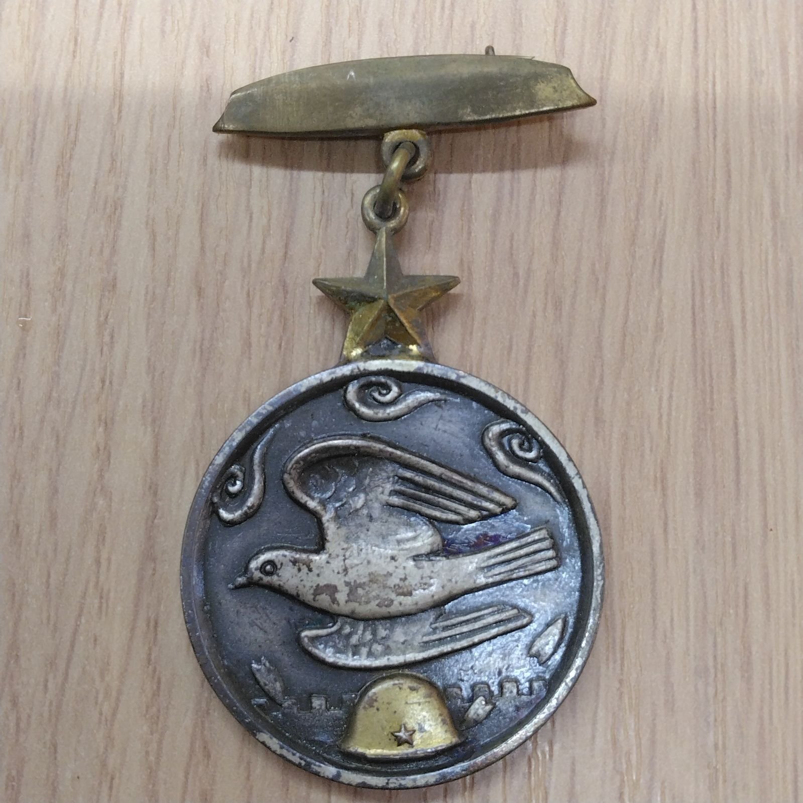 支那事変殉国章 北海道庁 純銀 記章 徽章 微章 勲章 戦前 大日本帝国