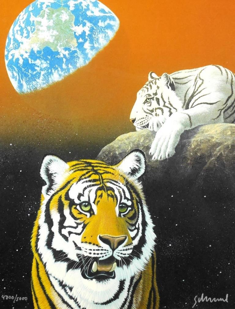 シムシメール『永遠のやすらぎ』シルクスクリーン直筆サイン有特大人気