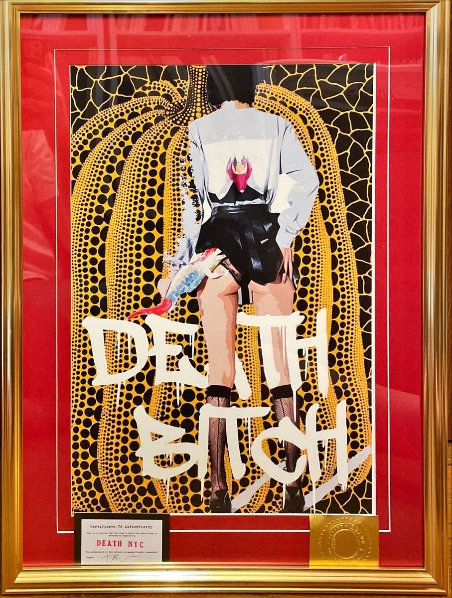 額込 世界限定100枚DEATH NYC アートポスター 現代アート 86 額装 額込