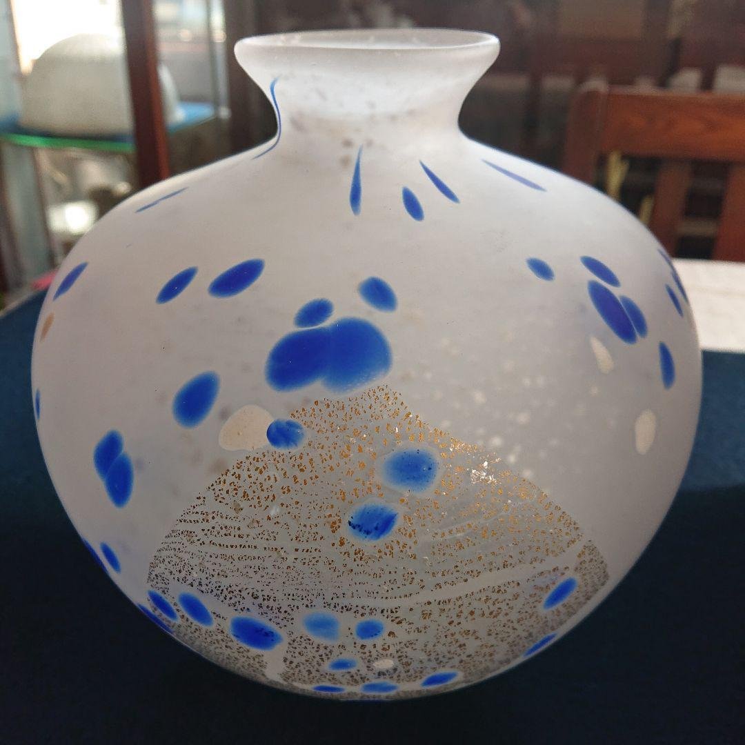 ☆ 藤田喬平 ガラス花瓶 目をひく一品です☆y578 ☆ 藤田喬平 ガラス