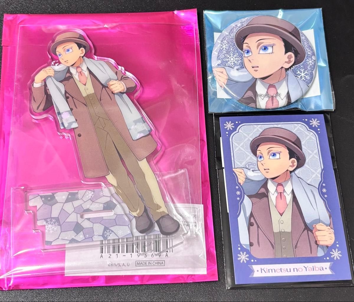 AGF2025 鬼滅の刃 early winter アクスタ ホログラム缶バッジ チェキ風