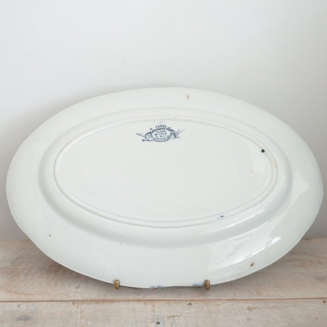 アンティークプレート オーバル皿 スズラン FLORA MUGUET フランス