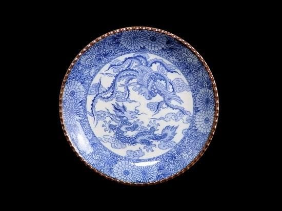 李朝 古伊万里 伊万里 白磁 染付 龍の図 蔵出し 5客 李朝