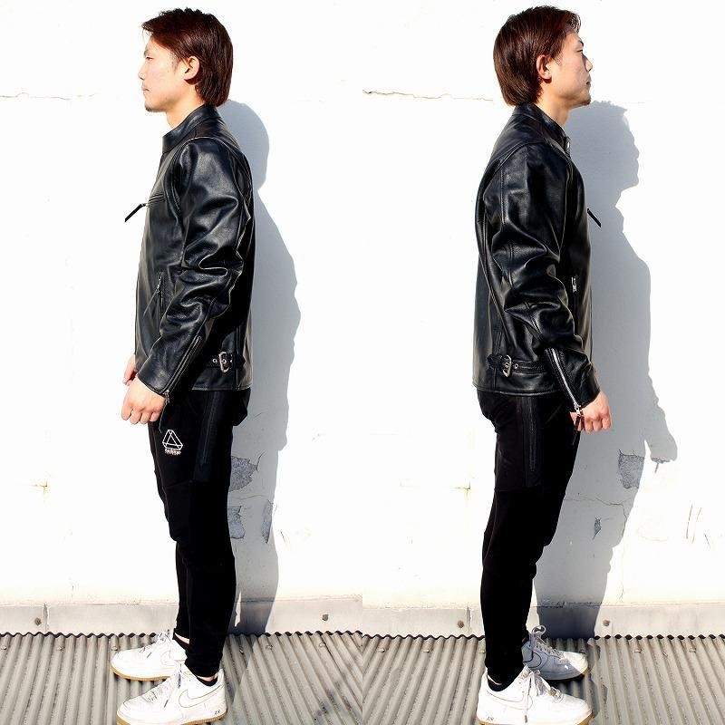 本革 牛革】シングルライダースジャケット メンズ レザージャケット 革