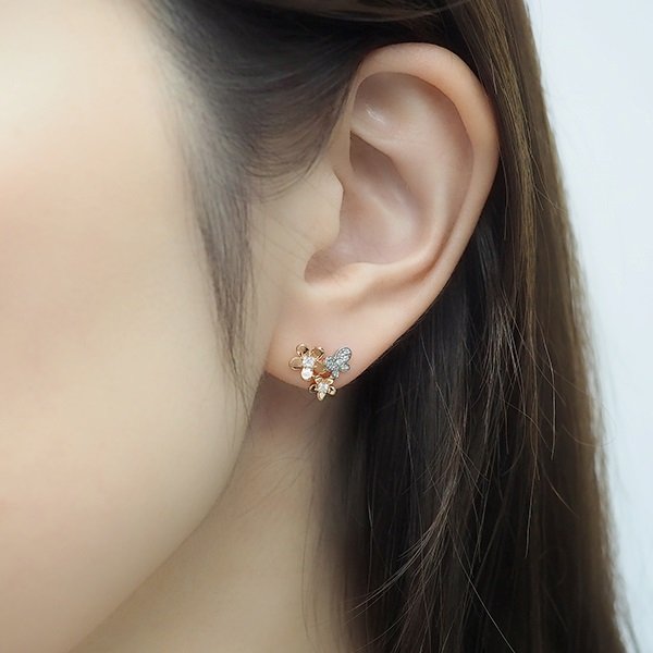 K18PG/Pt950ダイヤモンドピアス | ポンテヴェキオ公式オンライン