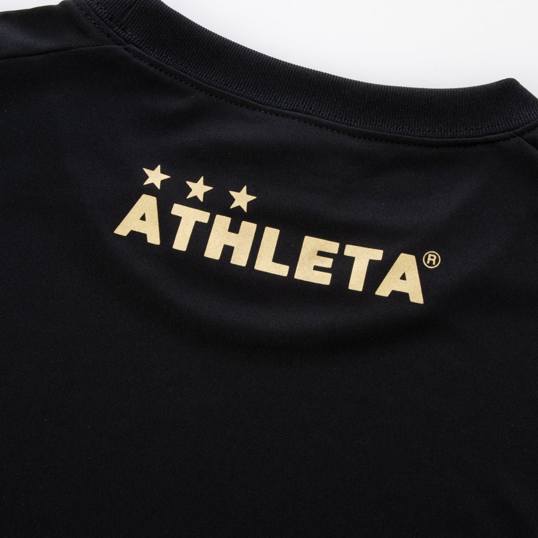 ATHLETA アスレタ 別注 プラTシャツ 半袖(ブラック×ゴールド) FP-426