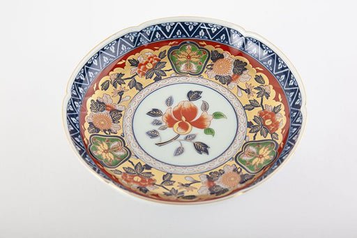 有田焼 古伊万里様式 染錦手（そめにしきて）花鳥地紋様江戸時代3