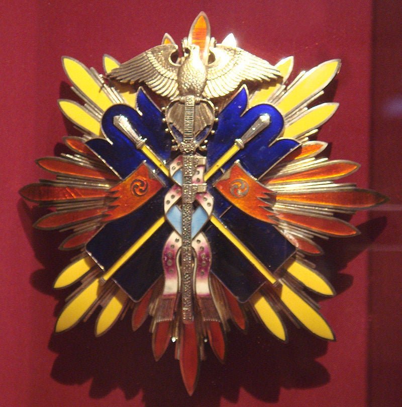 ◇支那事変殉国章 北海道庁 純銀□記章 徽章 微章 勲章 戦前 大日本