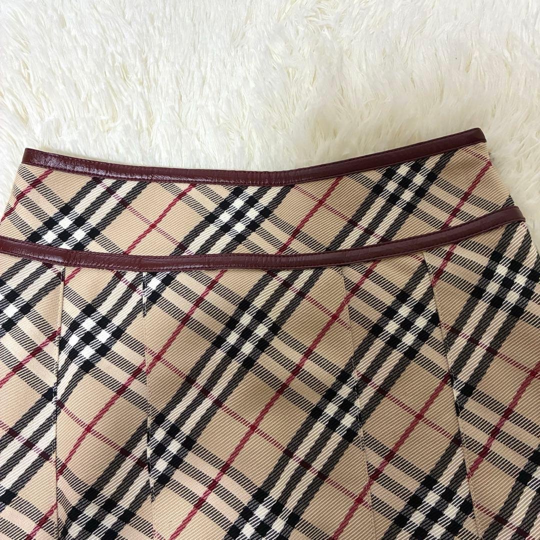 バーバリーブルーレーベル チェック柄プリーツスカート
