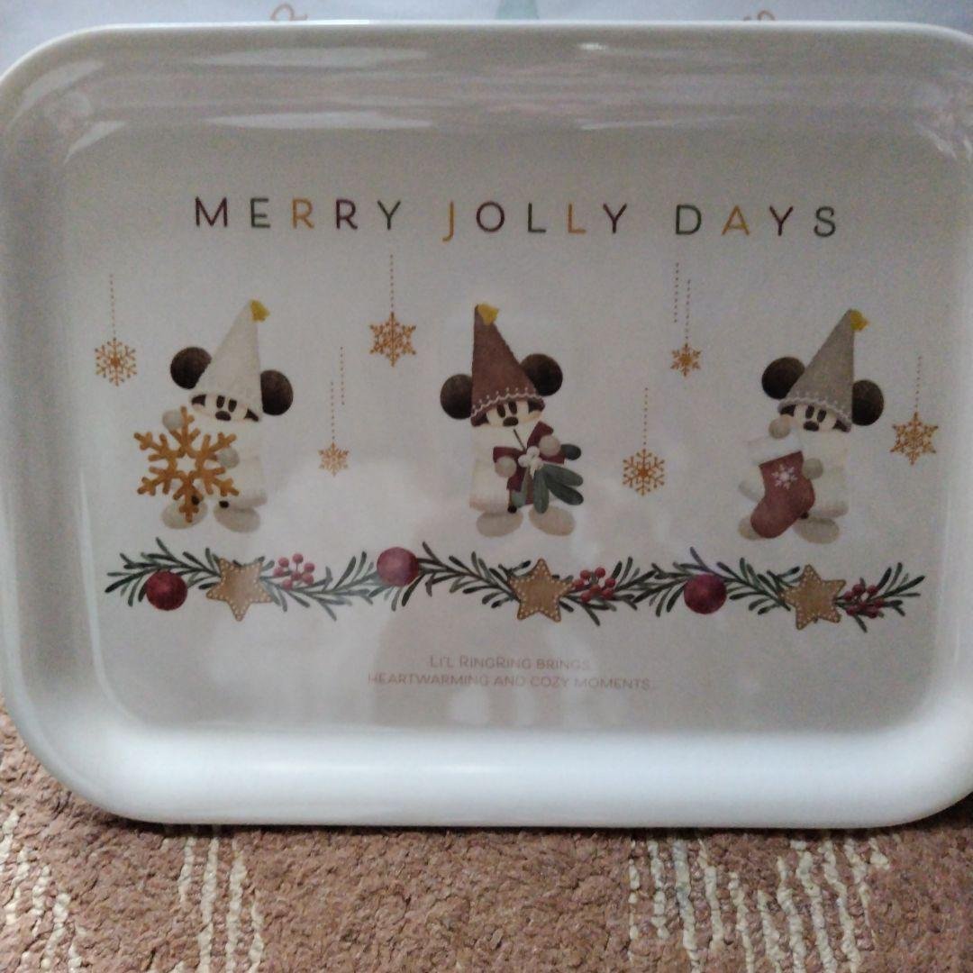 ディズニー　リルリンリン　クリスマス　スーベニアセットとトレーとカトラリーセット