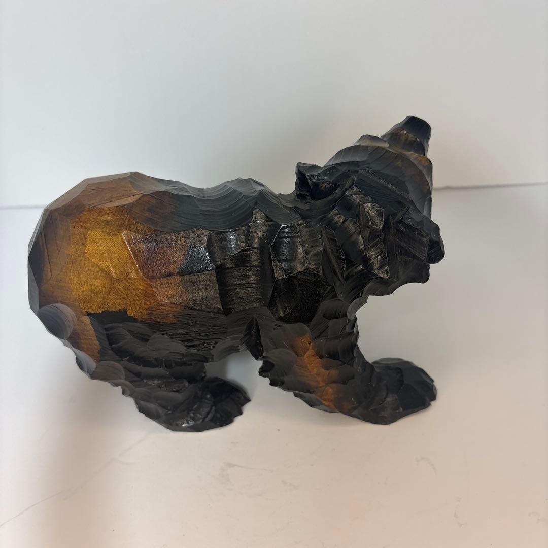 美品] 木製 熊 貞光作 北海道八雲 ￼木彫り 紙箱 - メルカリ