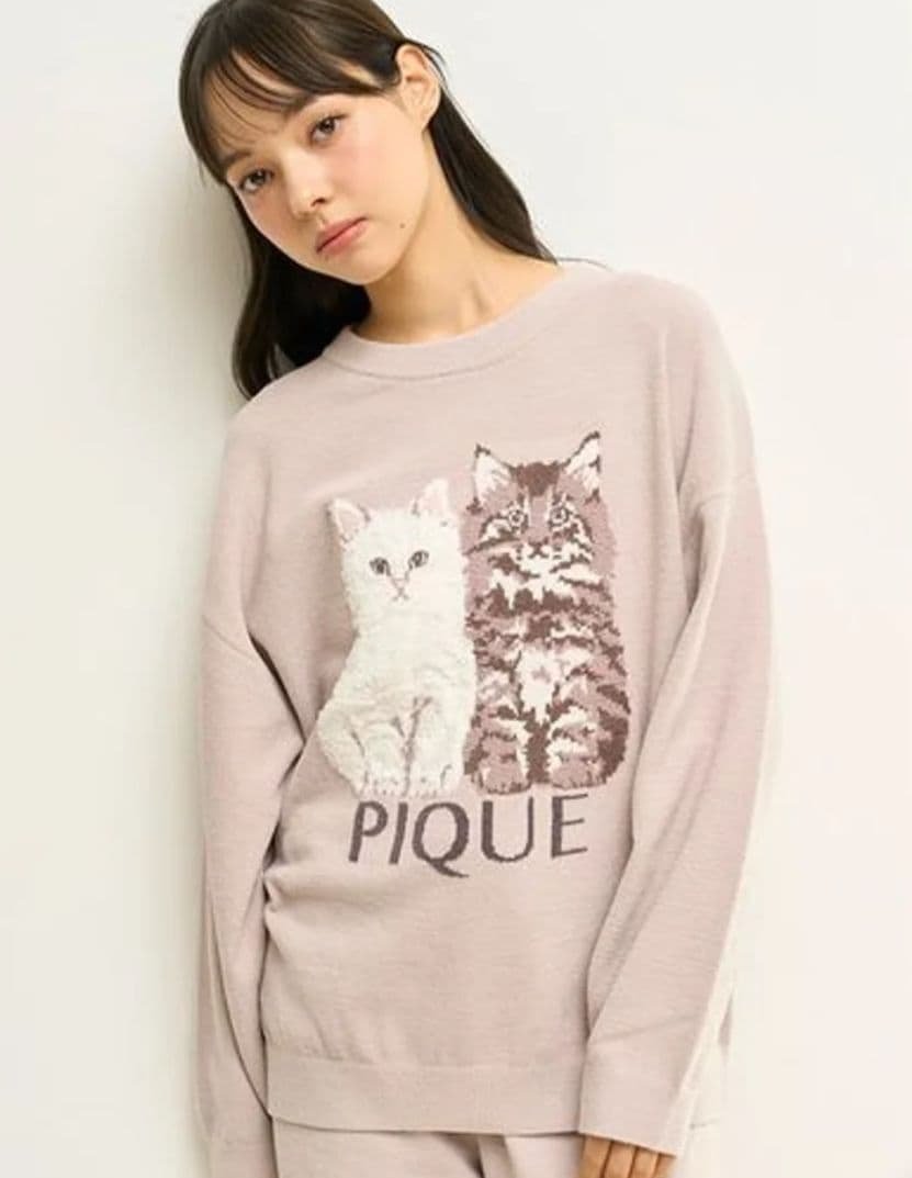 美品！完売品！gelato pique ジェラピケ ツインキャット　プルオーバー